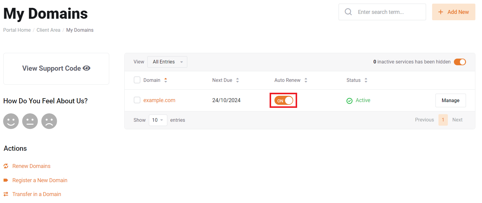 domain renewal